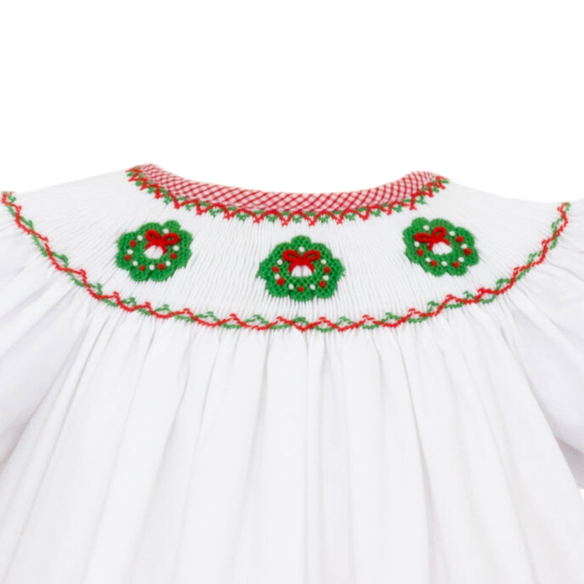 Holiday Wreath Red Check Bloomer Set