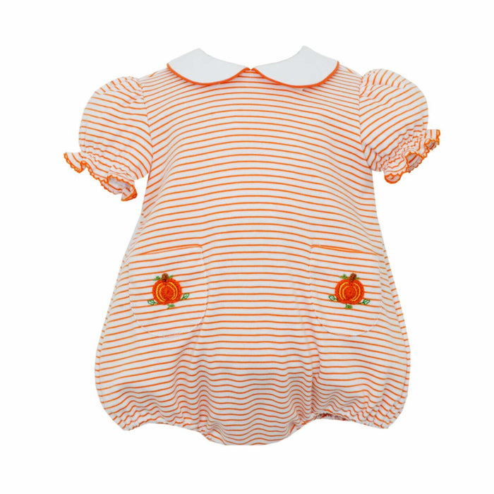 Orange Stripe Knit Pumpkin Bubble