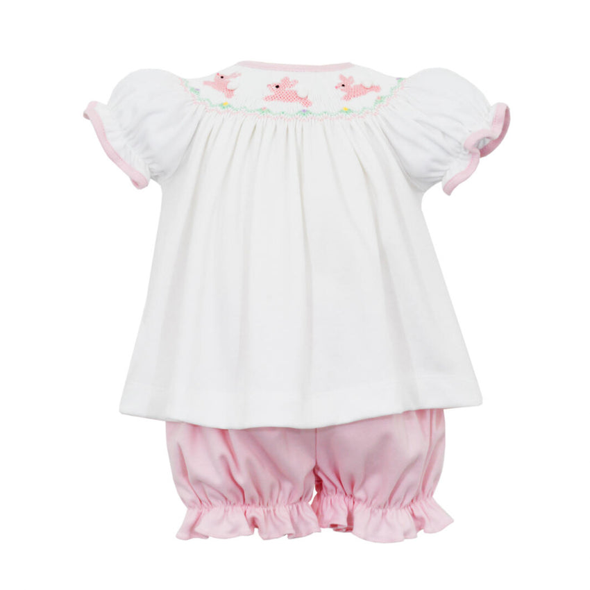 Pink Knit Bunny Bloomer Set