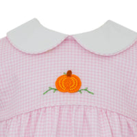 Pumpkin Pink Knit Gingham Bloomer Set