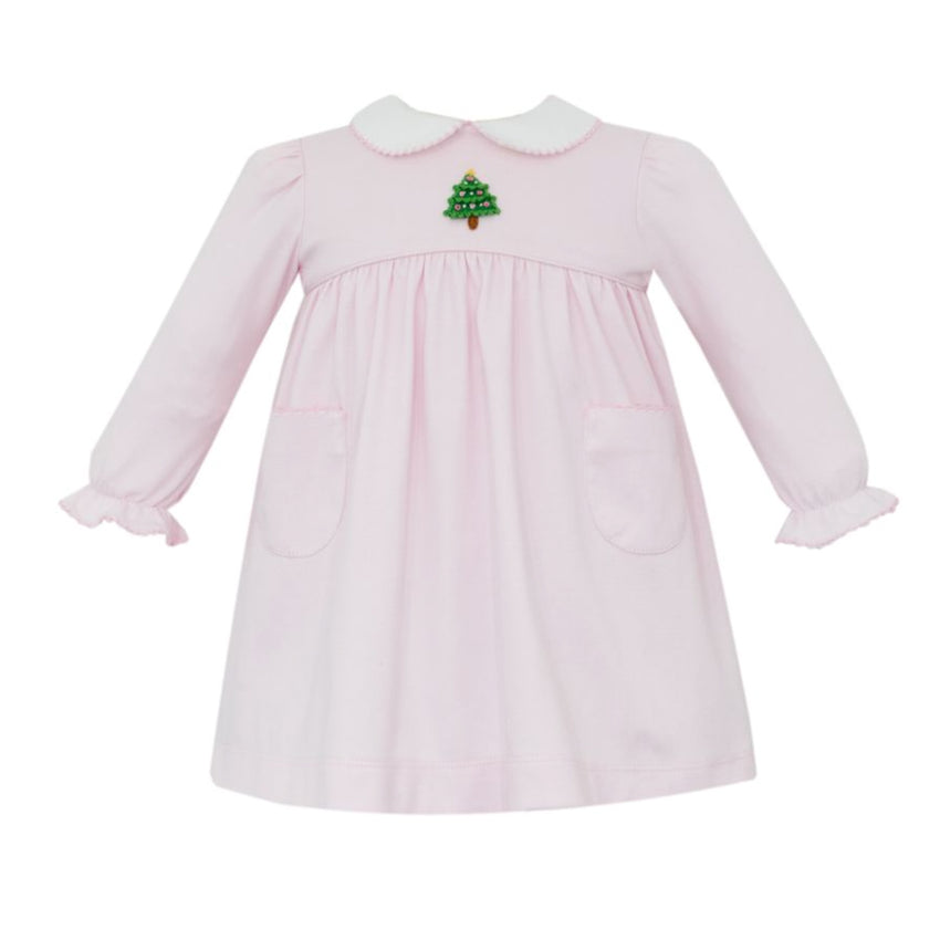 Christmas Tree Pink Knit Dress