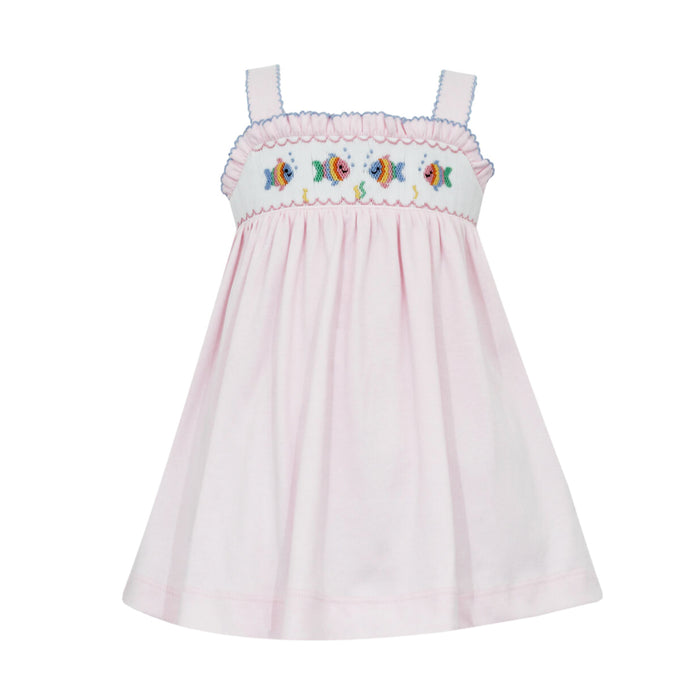 Petit Bebe Knits Girls Pink Dress - Smocked Golf Bags main image 0
