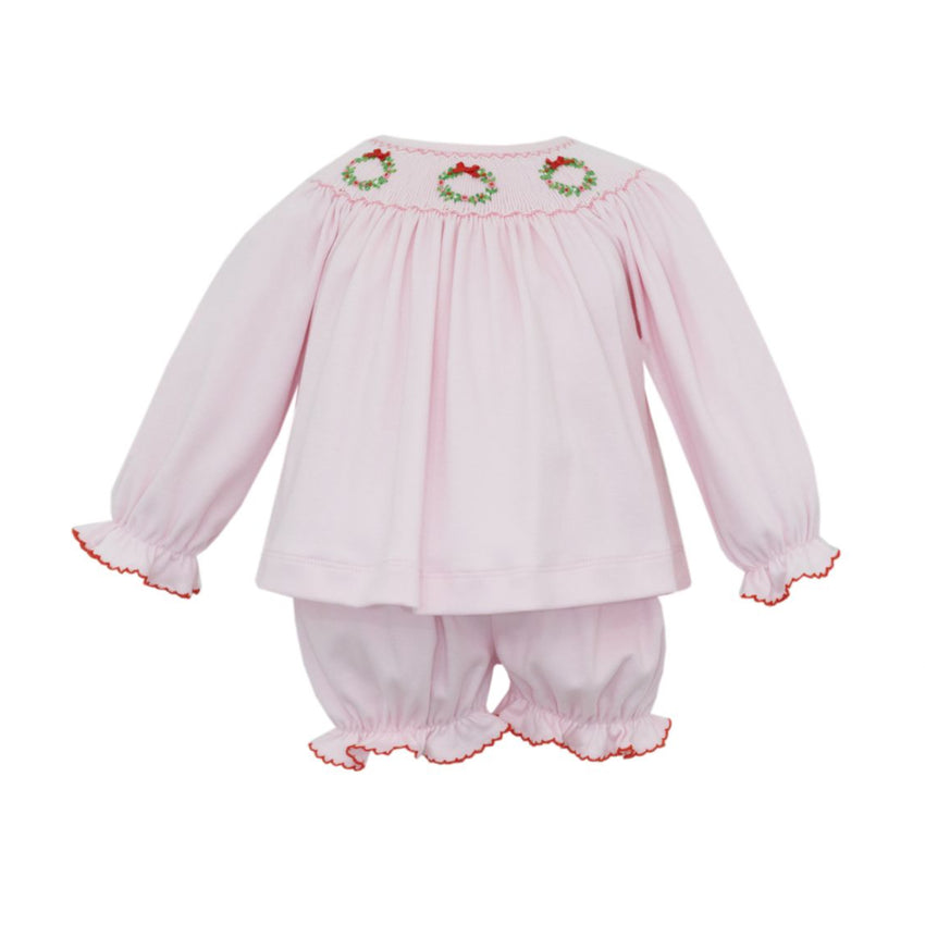 Pink Wreaths Knit Bloomer Set
