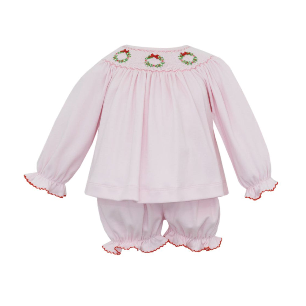 Pink Wreaths Knit Bloomer Set