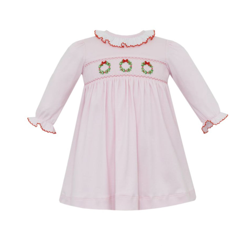 Pink Wreaths Knit Dress