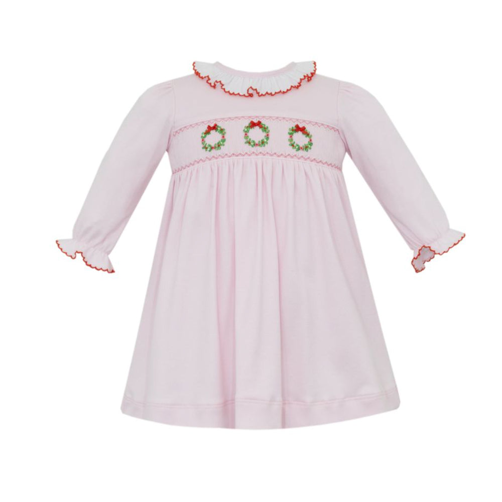 Pink Wreaths Knit Dress