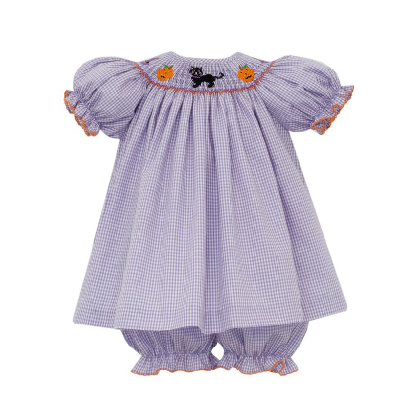 Halloween Smocked Bishop Bloomer Set