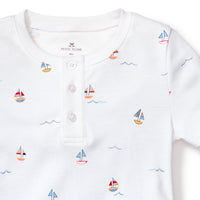 Kids Pima Bateau Snug Short Set Pajamas