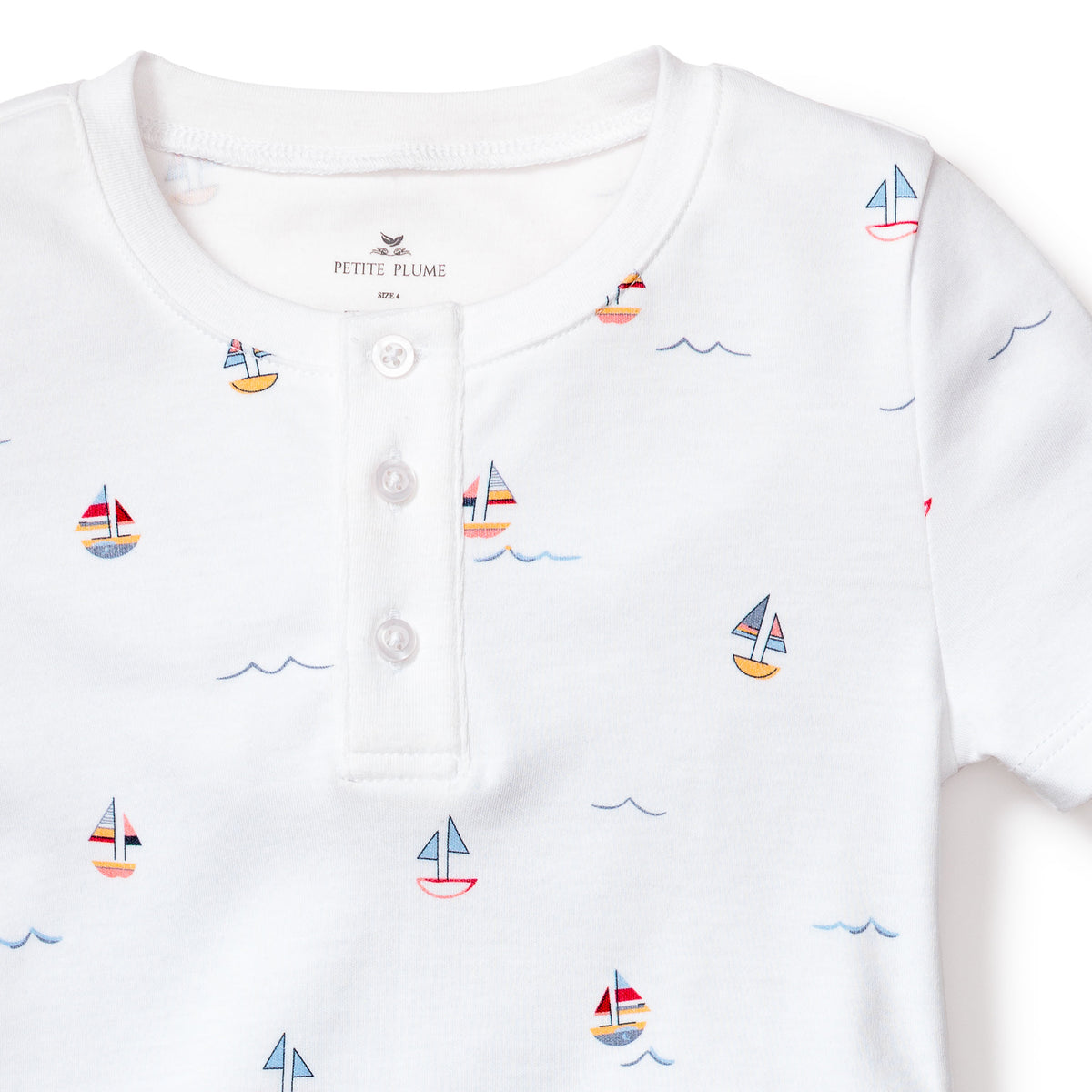 Kids Pima Bateau Snug Short Set Pajamas