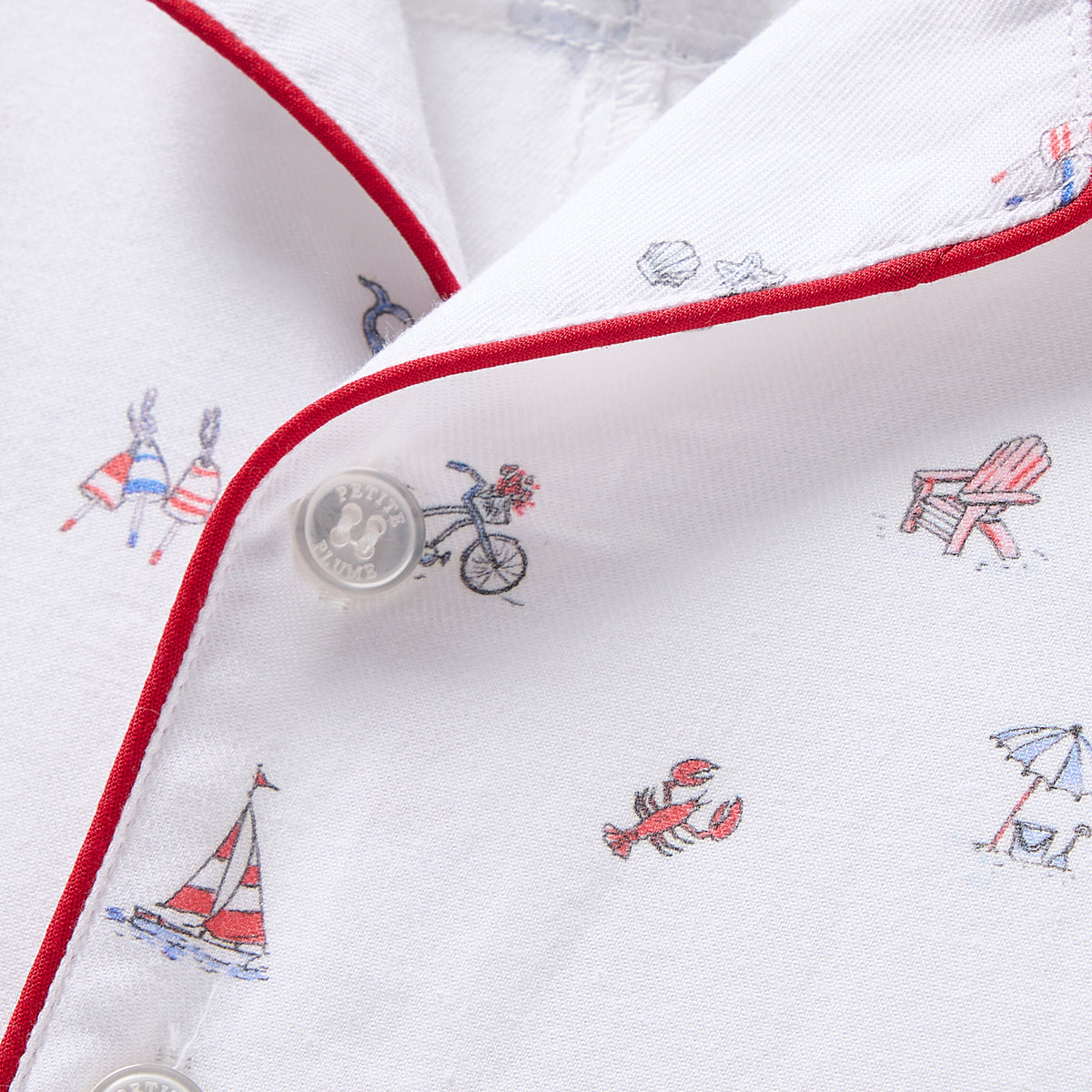 Twill Summer Romper in Coastal Charms