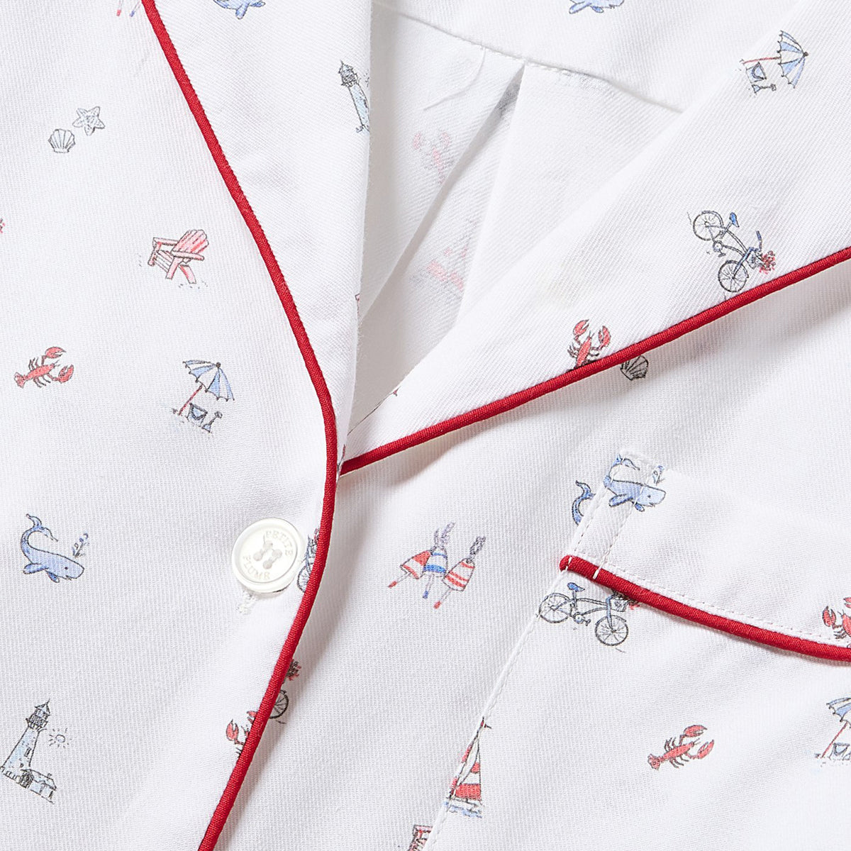 Twill Short Set Pajamas in Coastal Charms