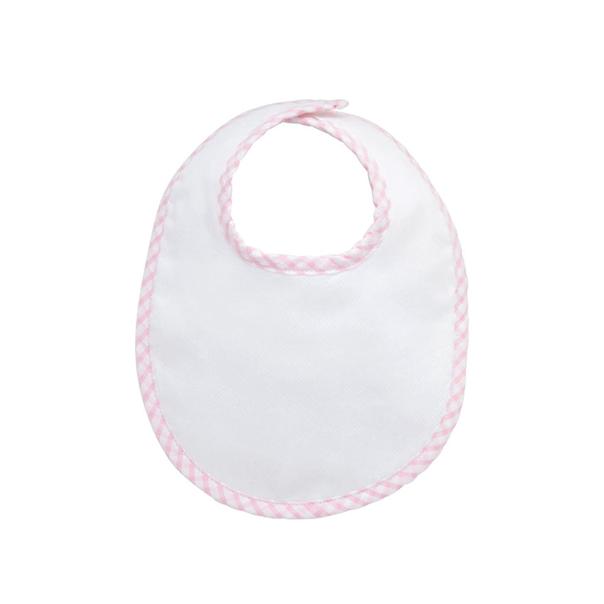 Pink Check Bib