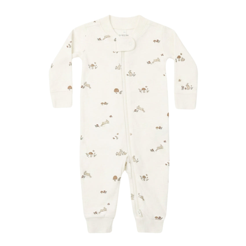 Zip Footie in Bunnies