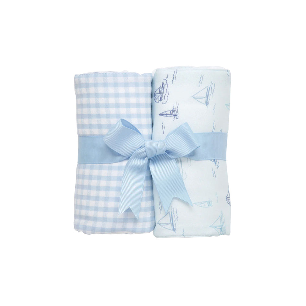Sailboat Set of Burp Cloths