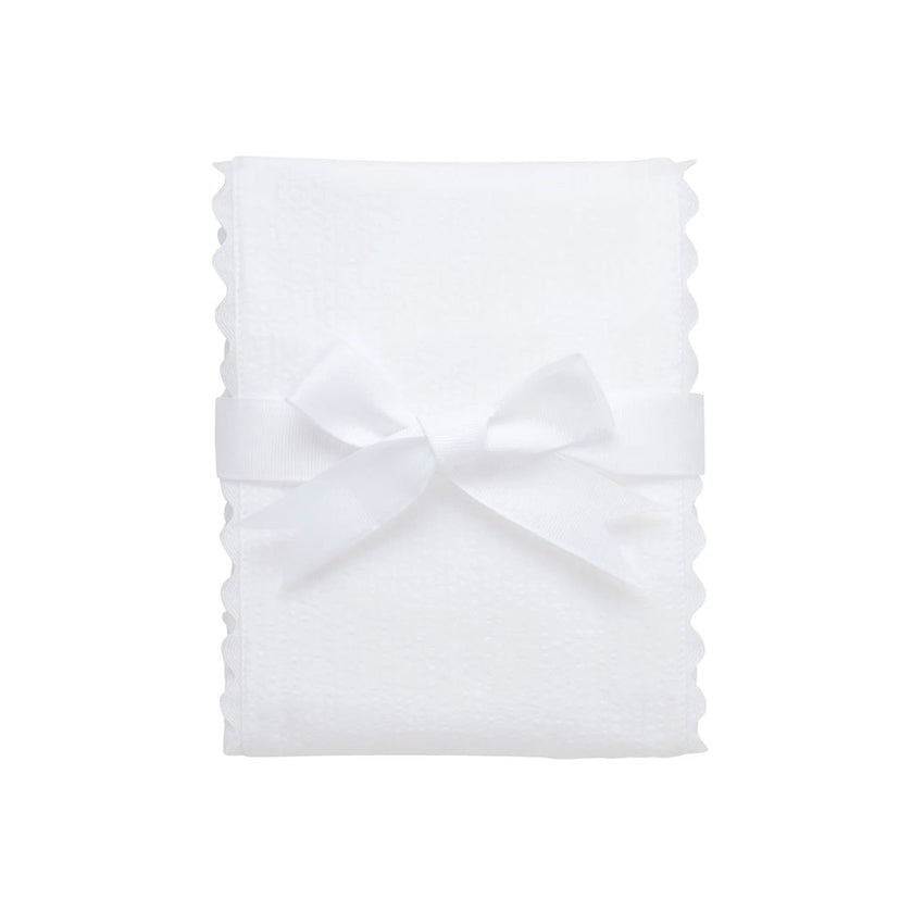 White Seersucker Burp Cloth