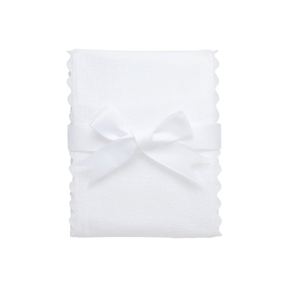 White Seersucker Burp Cloth