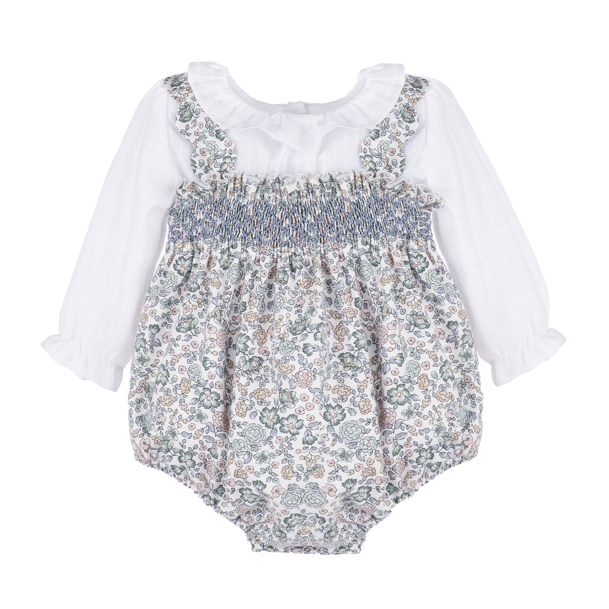 Bouncy Blooms Smock Overall