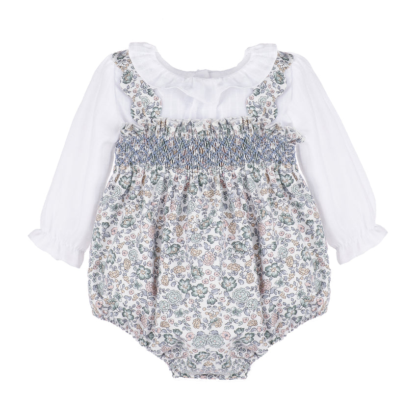 Bouncy Blooms Smock Overall