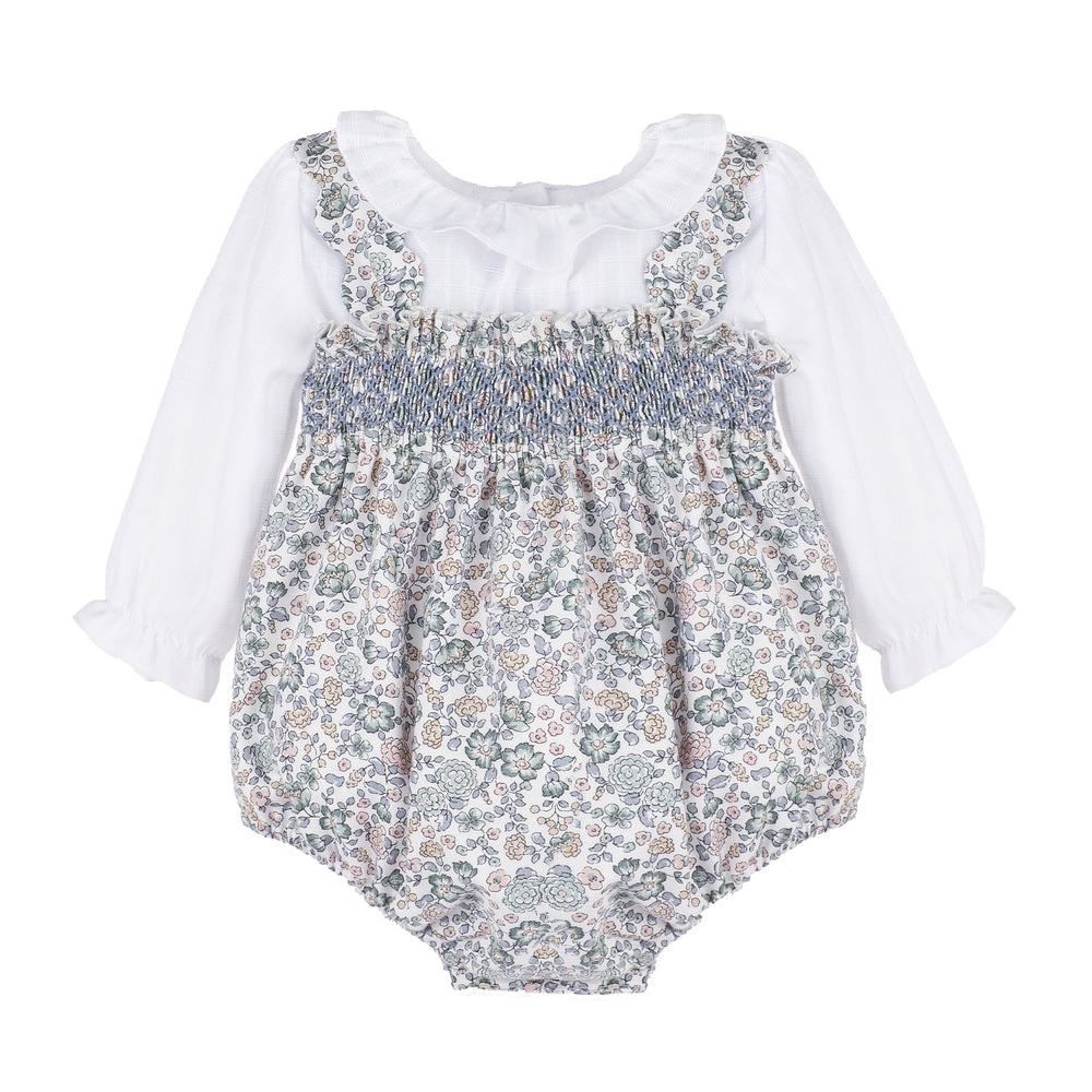 Bouncy Blooms Smock Overall