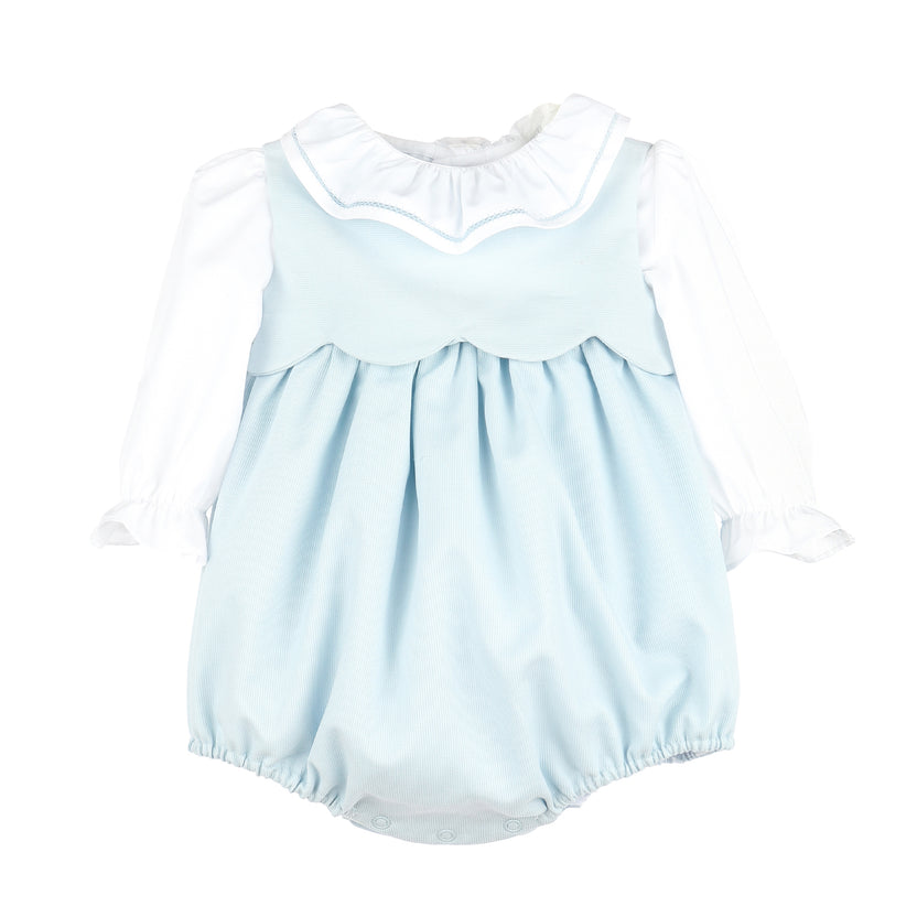 Sophie & Lucas Girls Cuddle Cotton Bubble - Green Floral main image 1