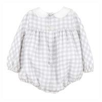 Cuddle Cotton Grey Check Bubble