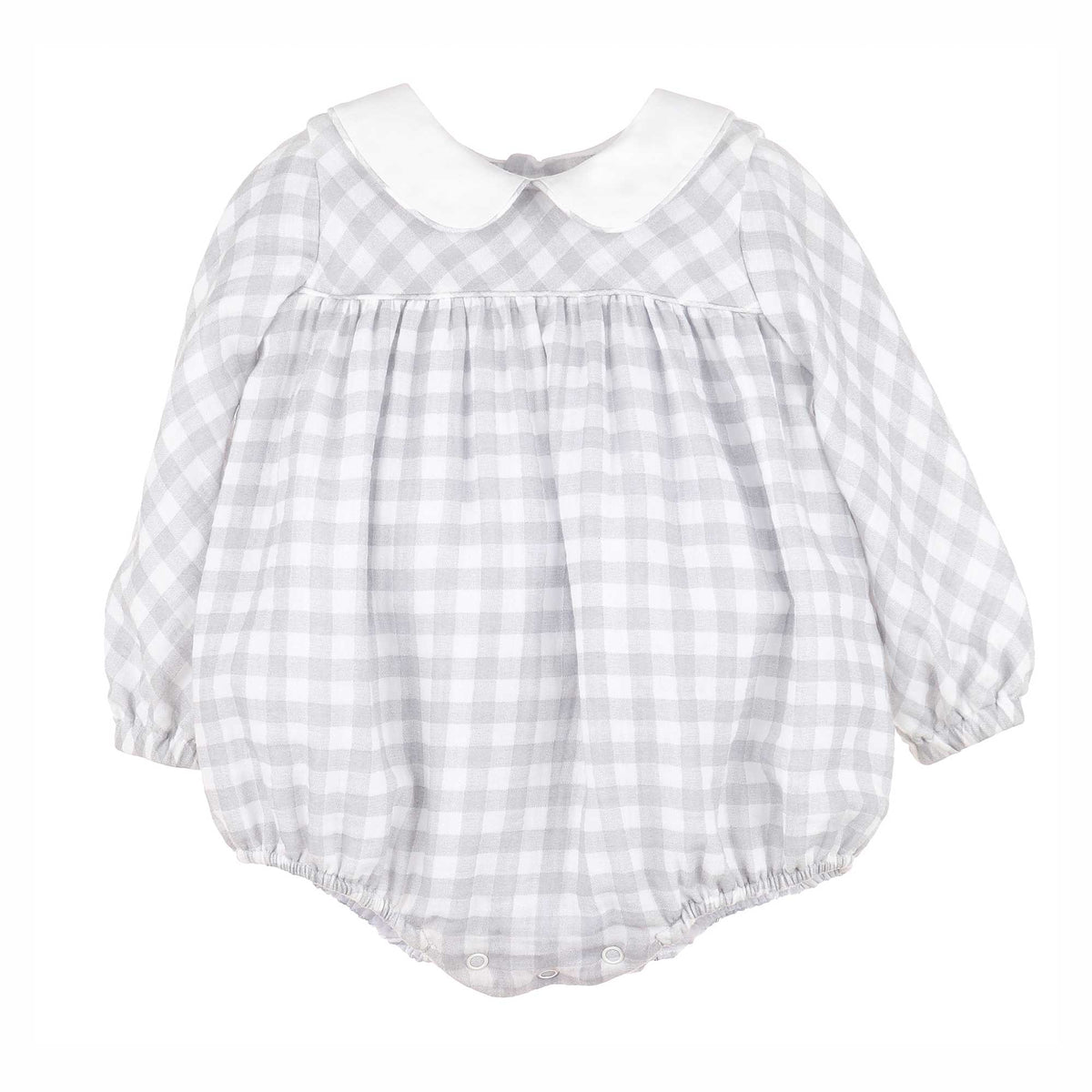 Cuddle Cotton Grey Check Bubble