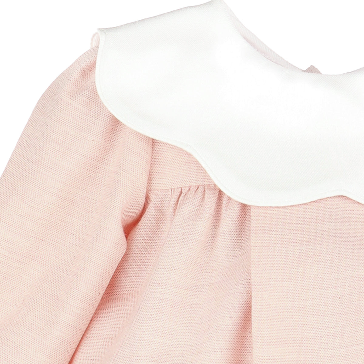 Eucalyptus Pink Frost Scallop Dress