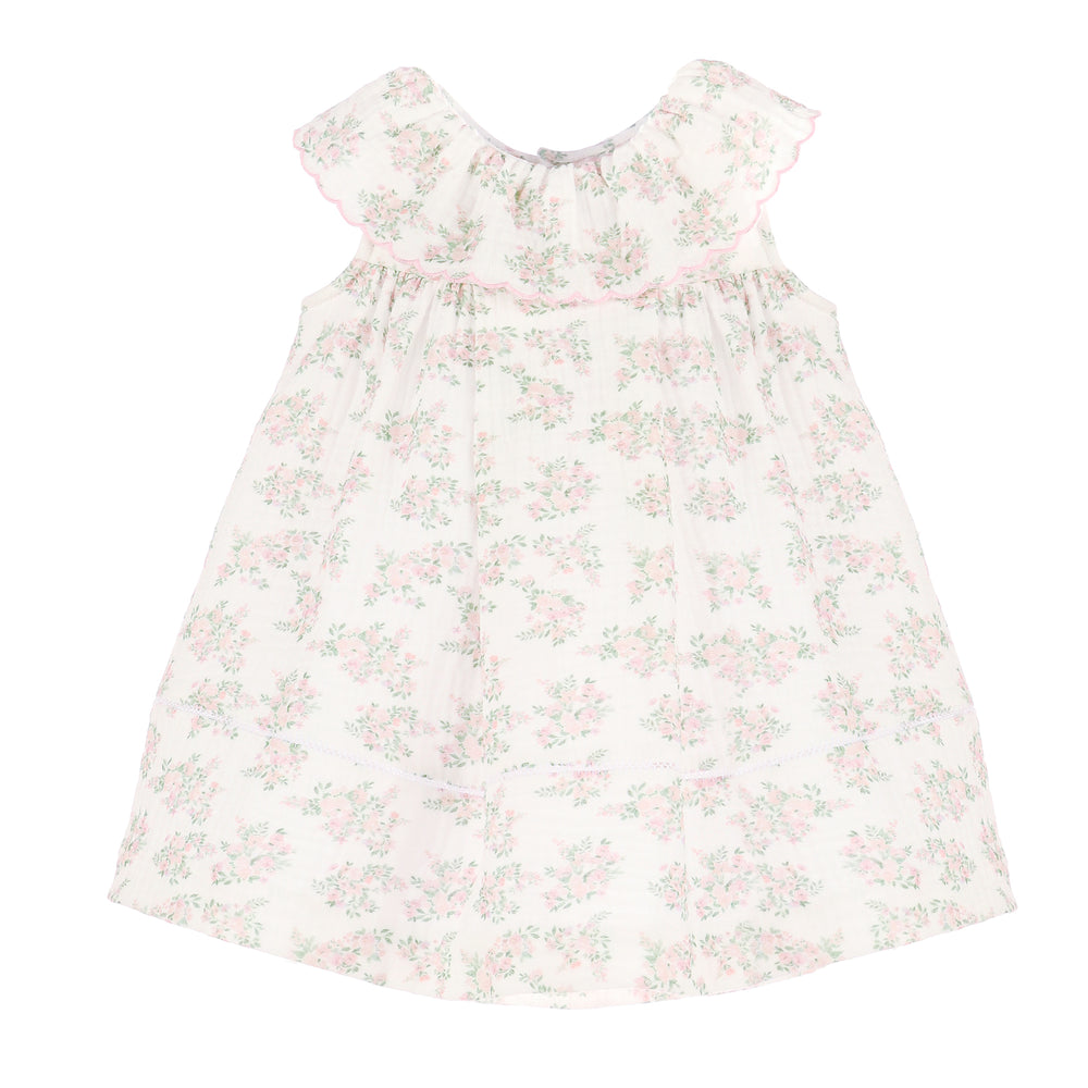 Pink Floral Bluffs Ruffle Dress