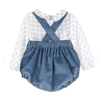 Slate Blue Corduroy Two-Piece