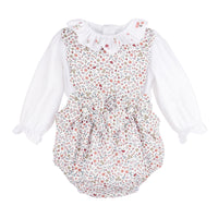 Woodland Print Scallop Overall