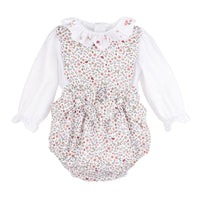 Woodland Print Scallop Overall