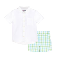 Pastel Plaid Boy Short Set