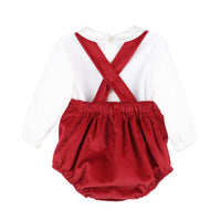 Patrick Plush Cord Cranberry Overall