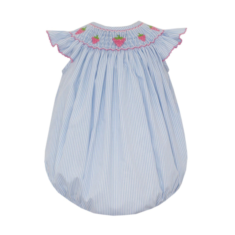 Blue Stripe Bubble with Strawberries