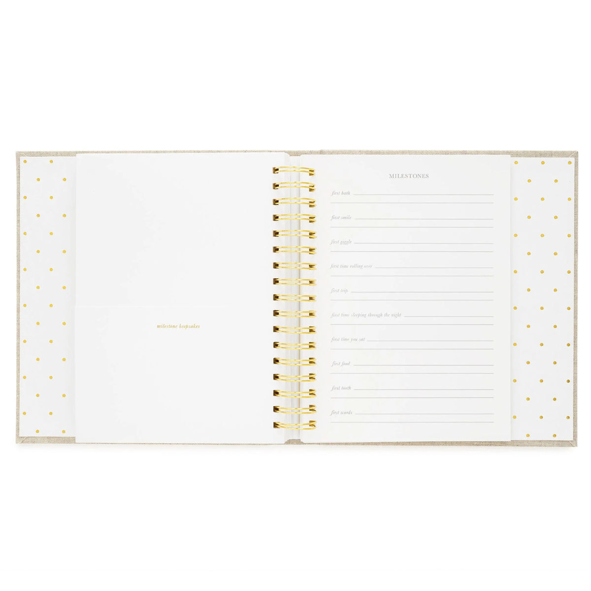 Rose Linen Baby Book