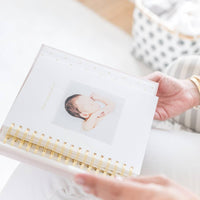 Rose Linen Baby Book