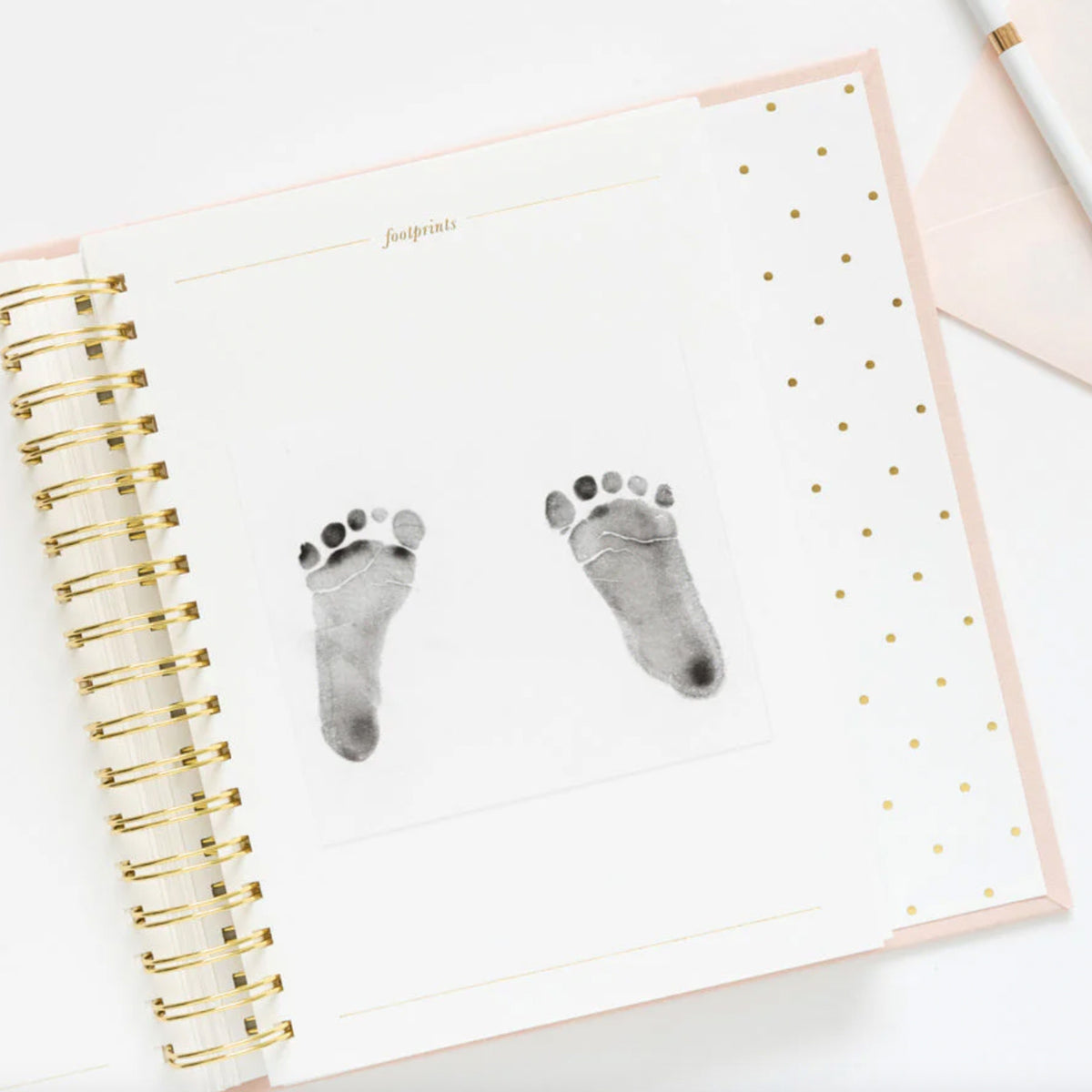 Rose Linen Baby Book