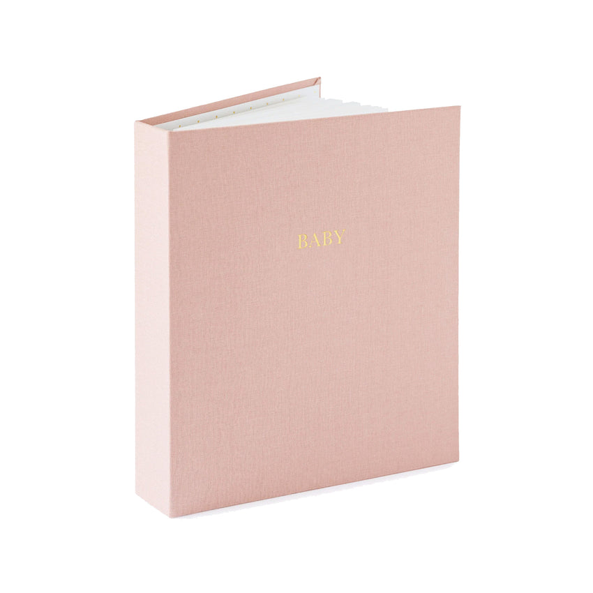 Rose Linen Baby Book