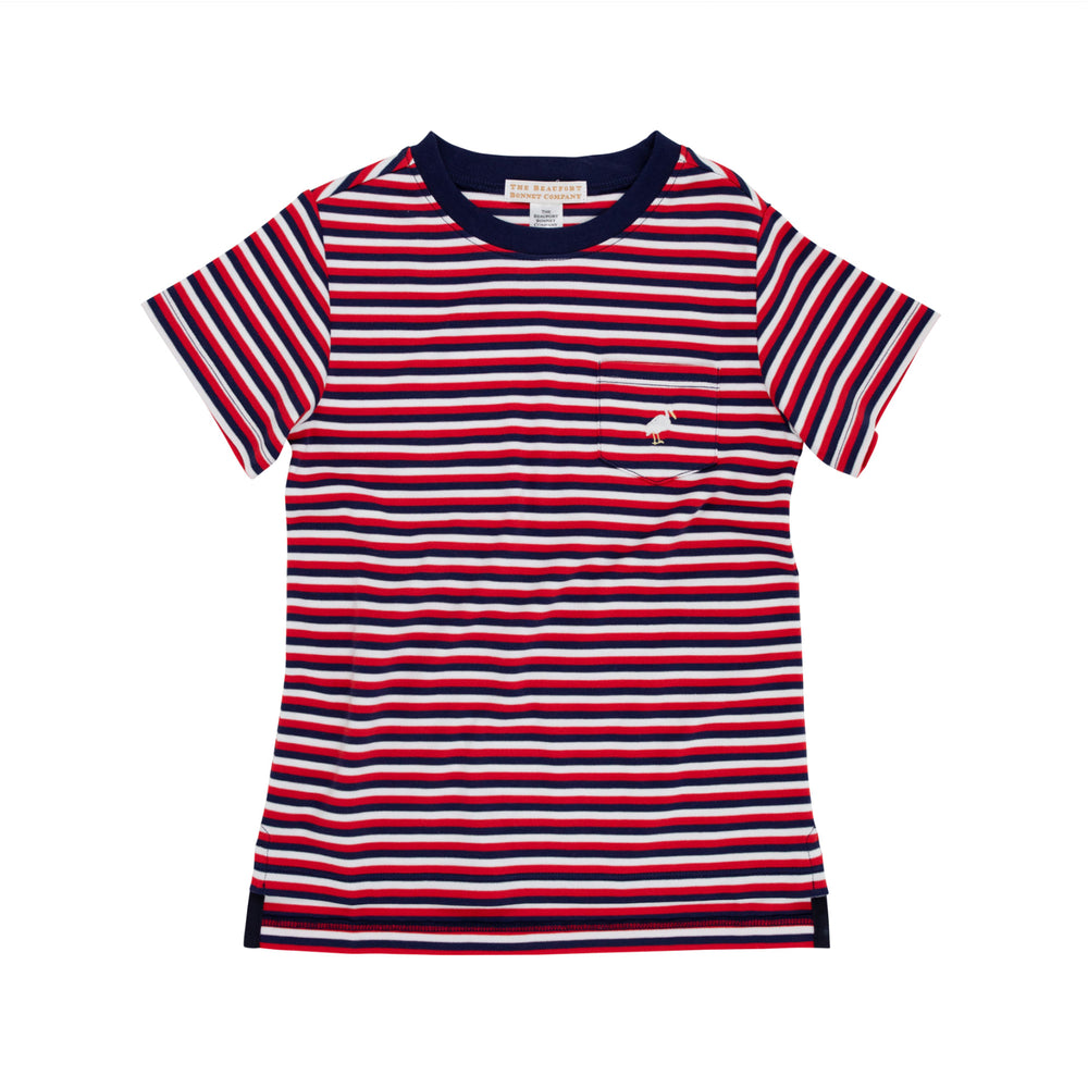 Kennedy Stripe Crewneck w/Pocket