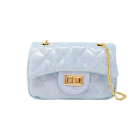 Quilted Sparkle Mini Purse in Sky Blue