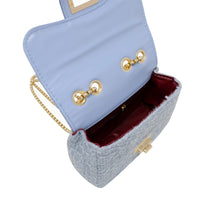 Classic Large Tweed Handbag in Blush