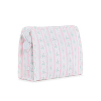 Medium Pink Ribbon Floral Zip Pouch