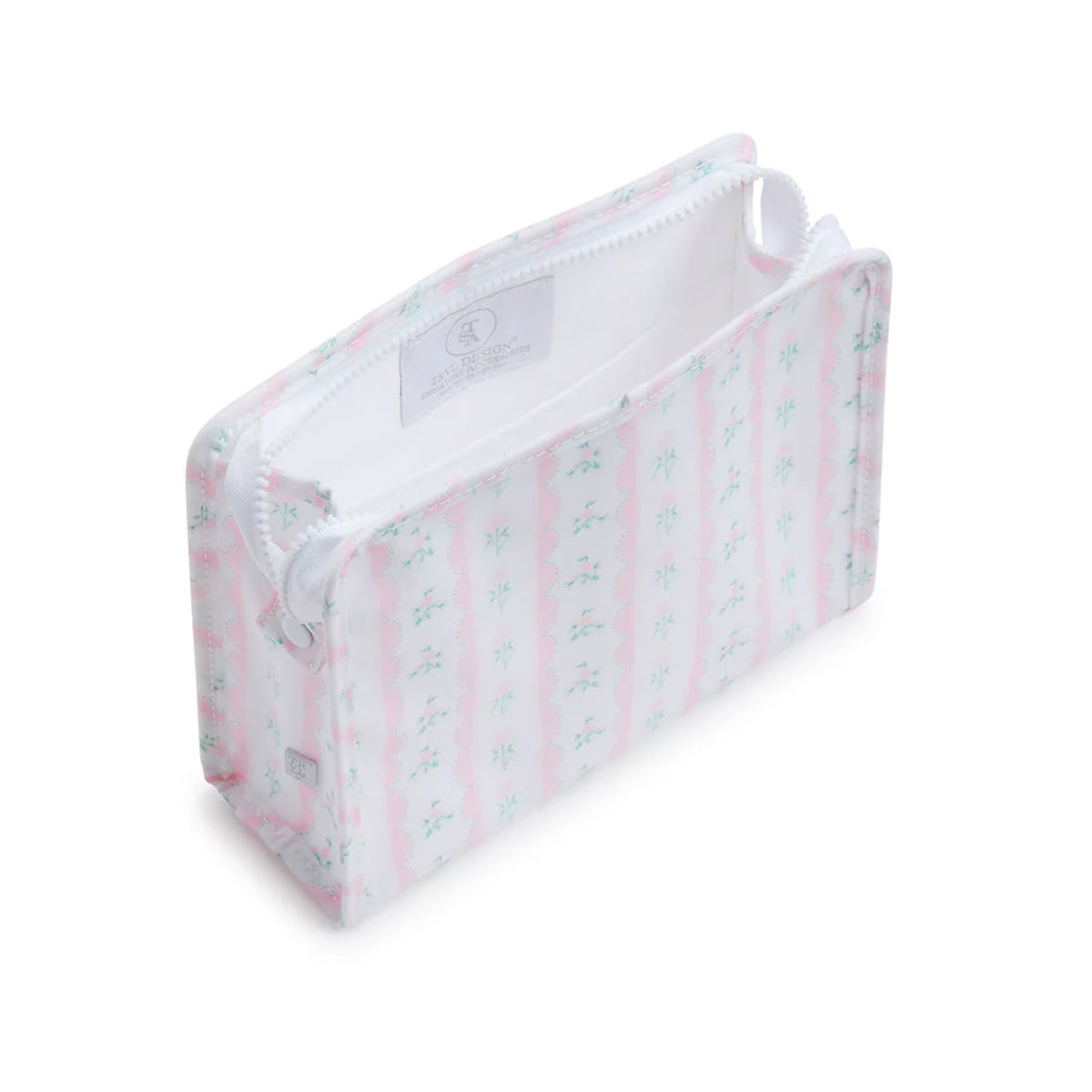 Medium Pink Ribbon Floral Zip Pouch
