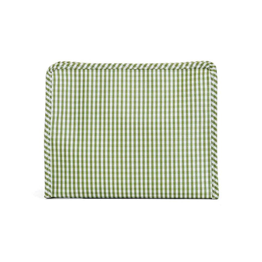 Large Gingham Moss Zip Pouch