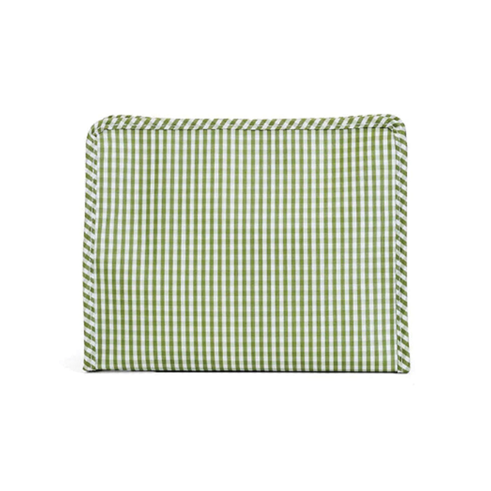 Large Gingham Moss Zip Pouch