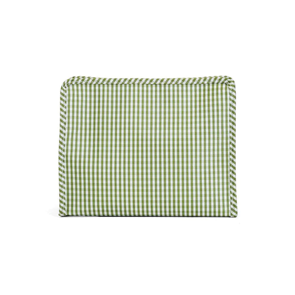 Medium Gingham Moss Zip Pouch