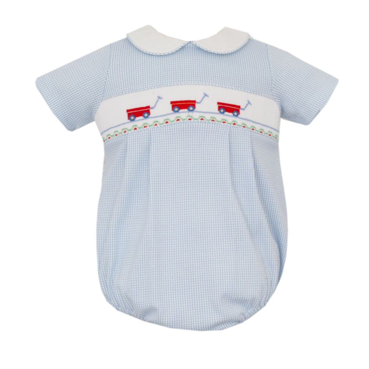 Blue Gingham Wagon Bubble