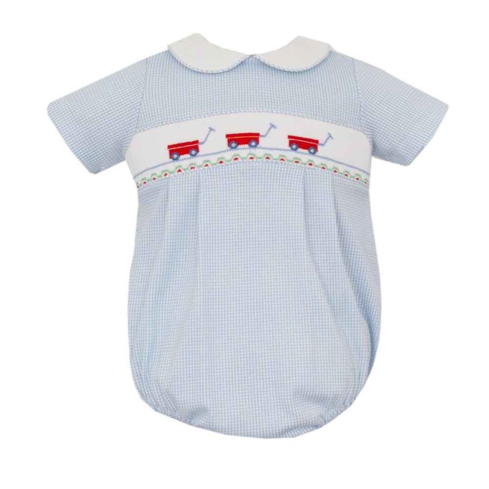 Blue Gingham Wagon Bubble