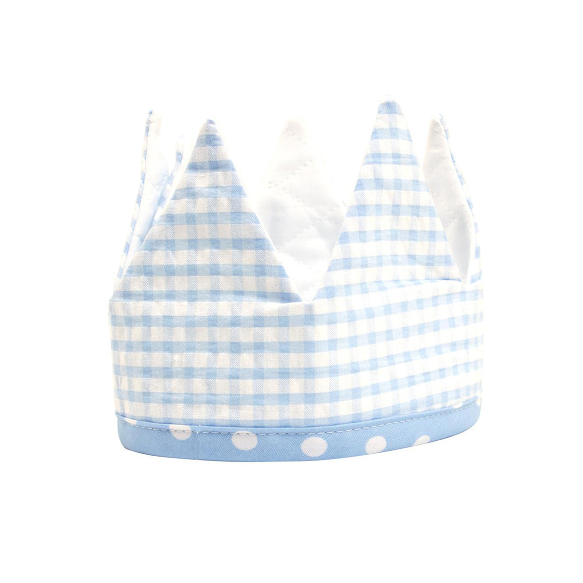 Blue birthday crown on a white background.