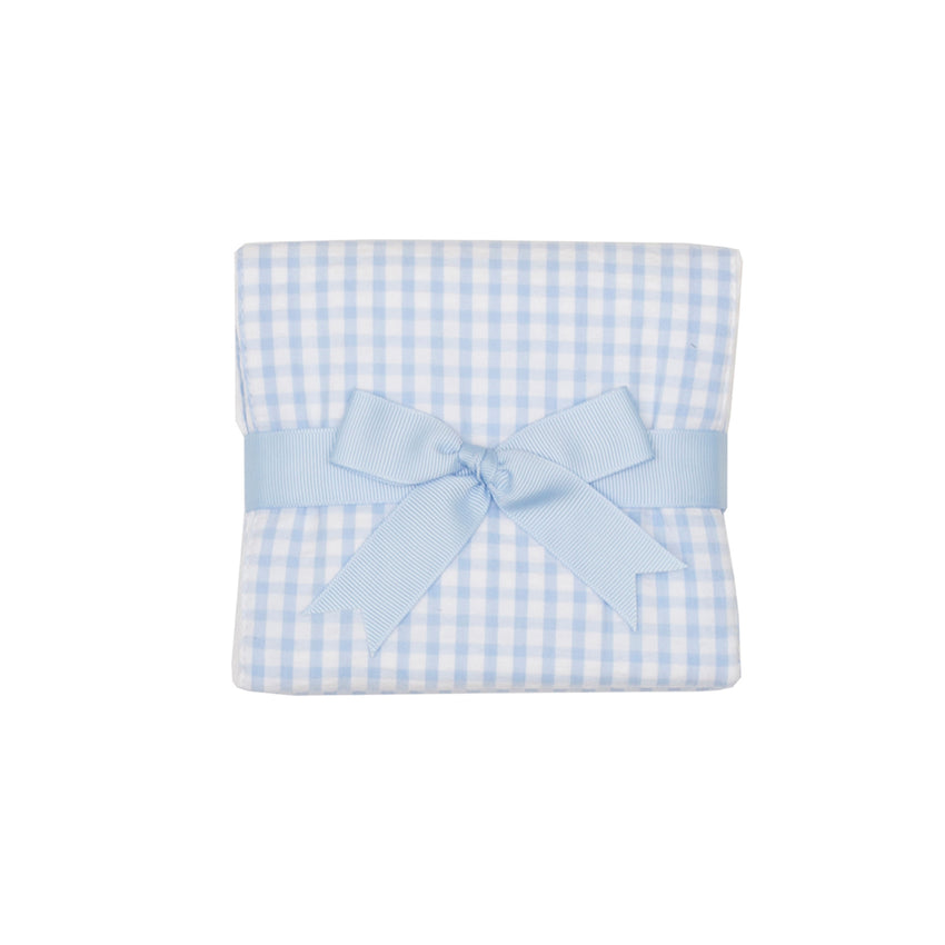 Blue Check Burp Cloth
